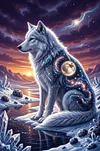 Luxury AB Velvet Diamond Painting Kit - wolf