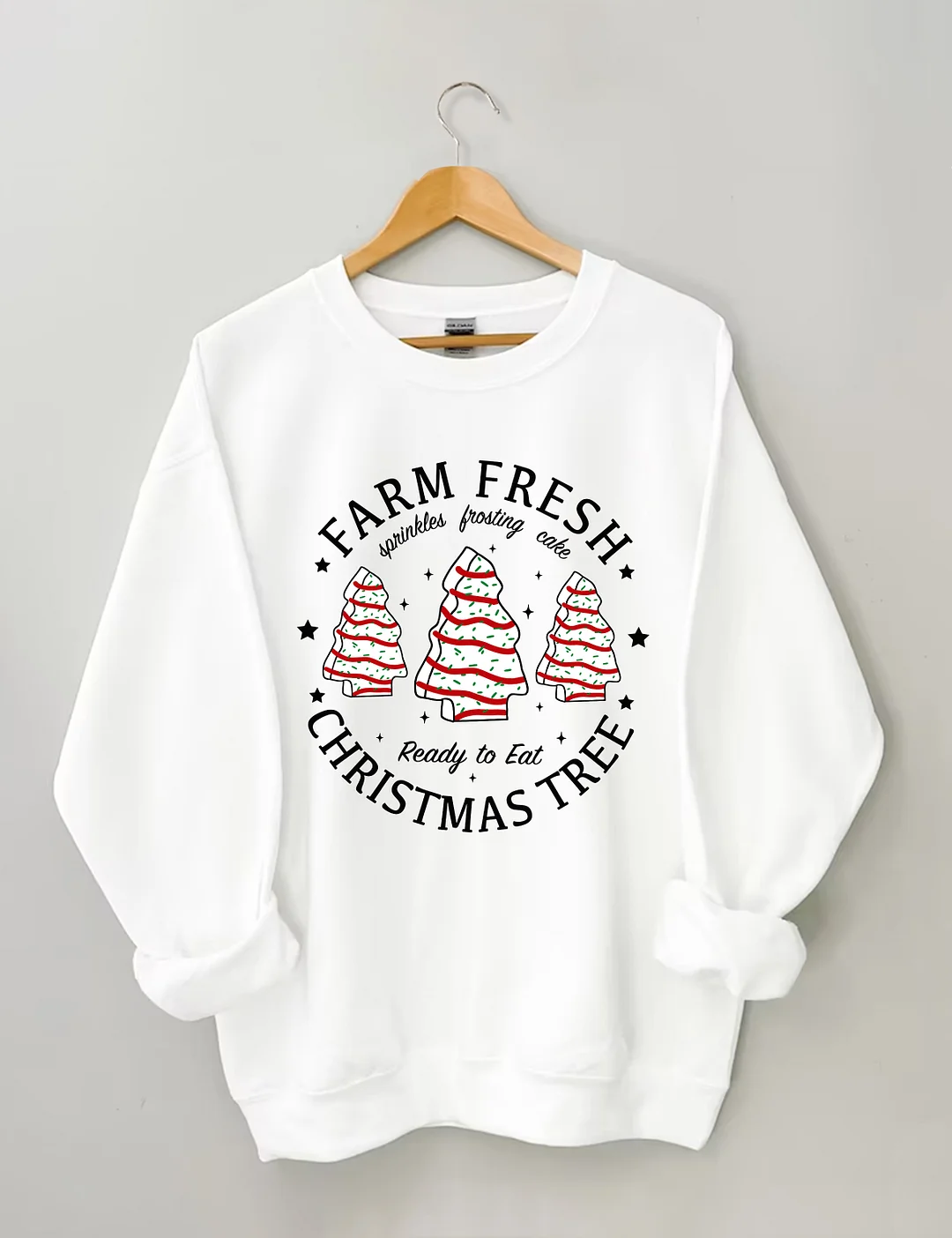 Farm Fresh Christmas Tree Cakes Sweatshirt
