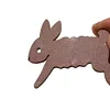 (US Only)Wooden Bobbin Set with Animal Shapes for DIY Sewing Storage Tool (Rabbit)