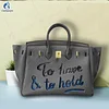 Hand Draw Customize Art English graffiti Bags For women Handbags Designer Shoulder Bag Real Cowskin Leather Unique personality