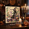Halloween Bead Art DIY Pearl Painting Kit with Frame 20x20cm(witch)