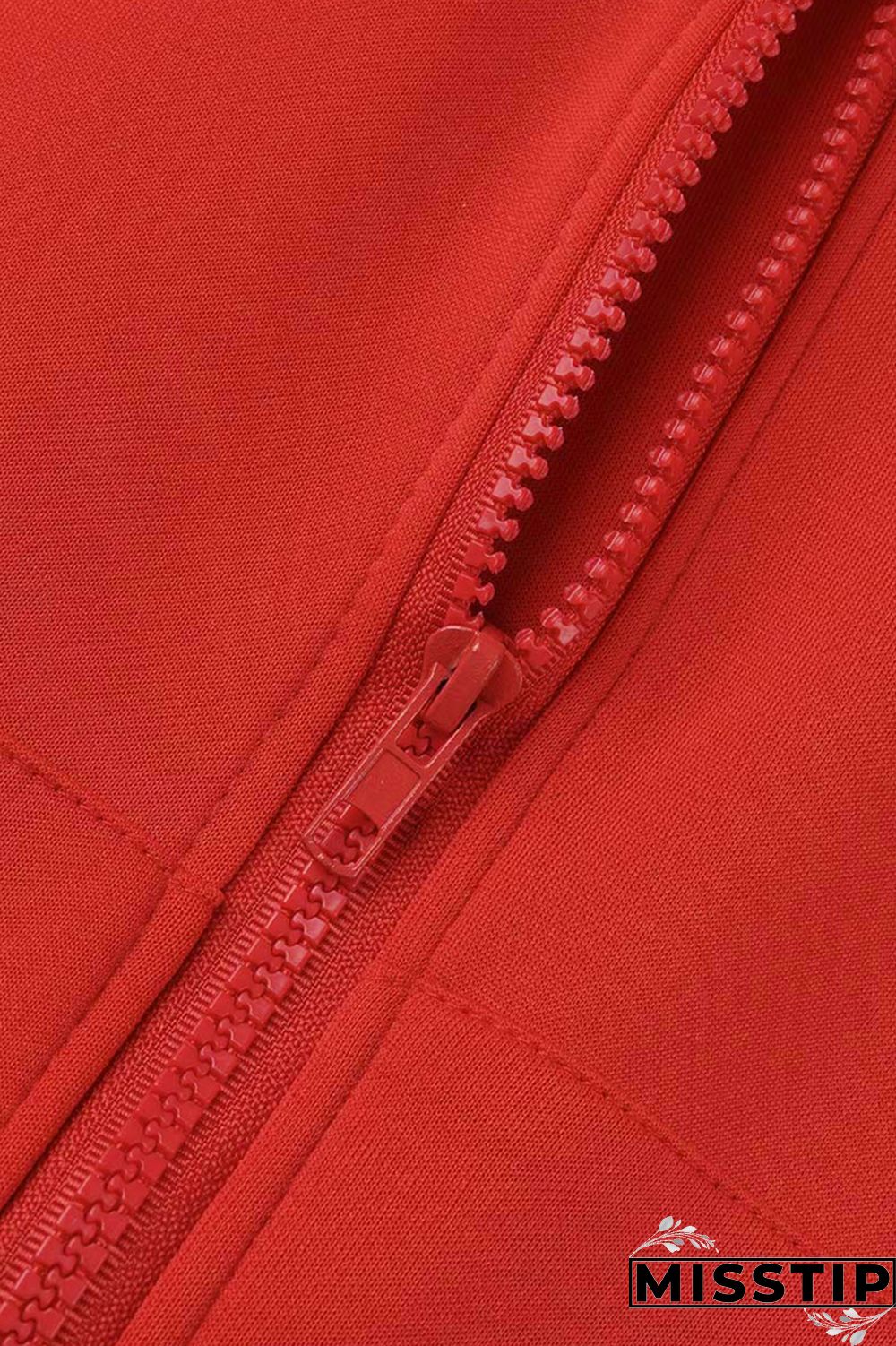 Red Casual Patchwork Cardigan Contrast Outerwear