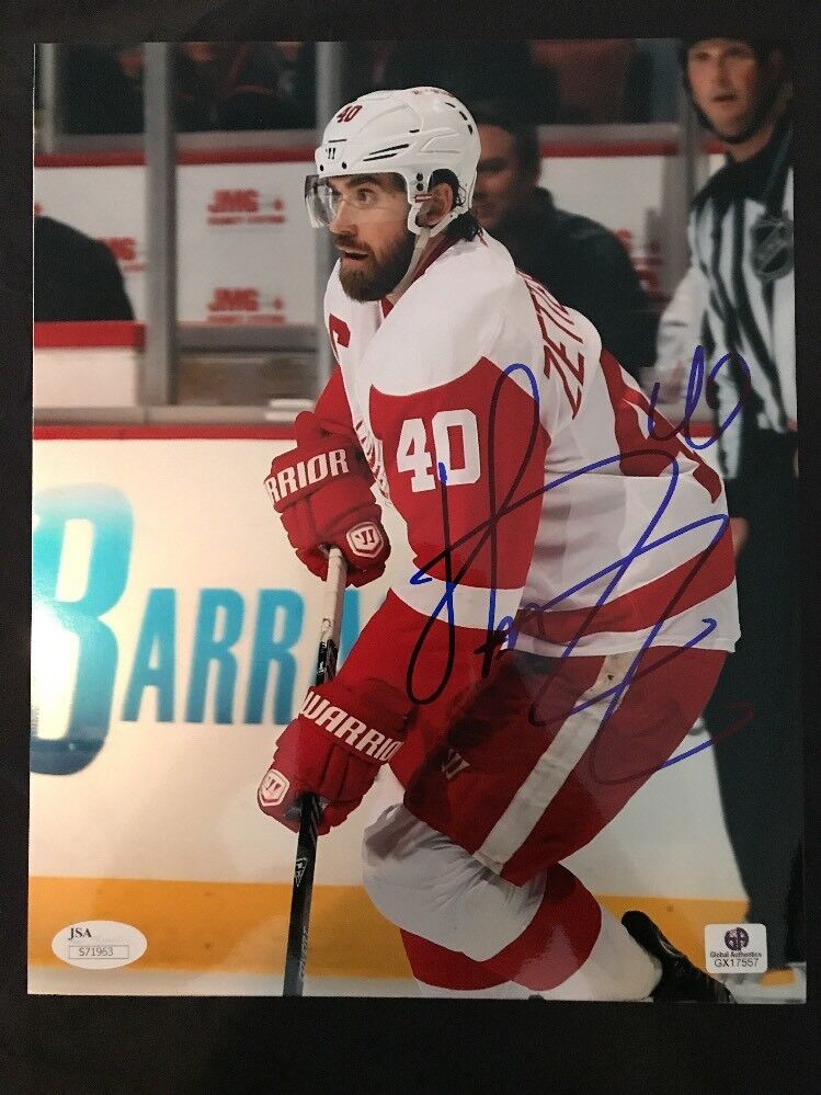 Henrik Zetterberg Hand Signed 8x10 Photo Poster painting Detroit Red Wings Autograph JSA COA