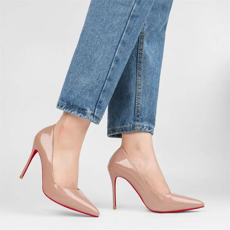 100mm High Heels Party Daily Pumps Red Soles Shoes-vocosishoes