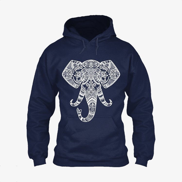 Ornate Elephant Yoga Aesthetic, Yoga Classic Hoodie