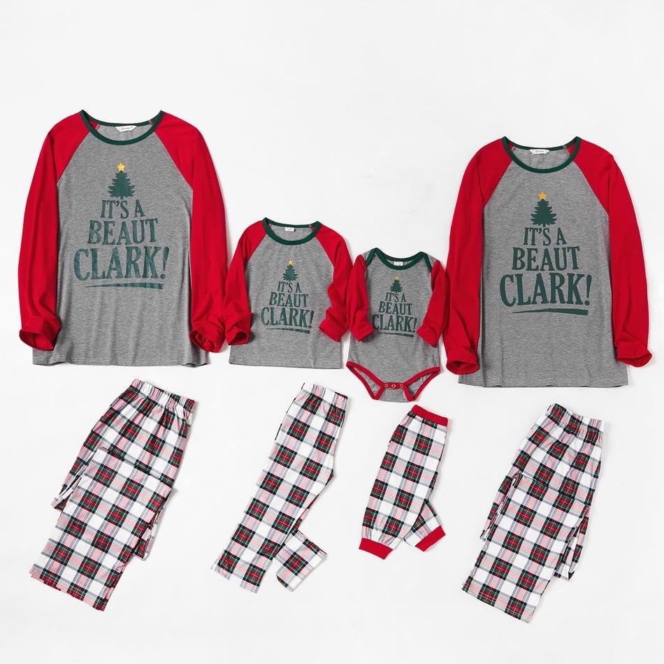 Mosaic Family Matching Beaut Clark Christmas Pajamas Set
