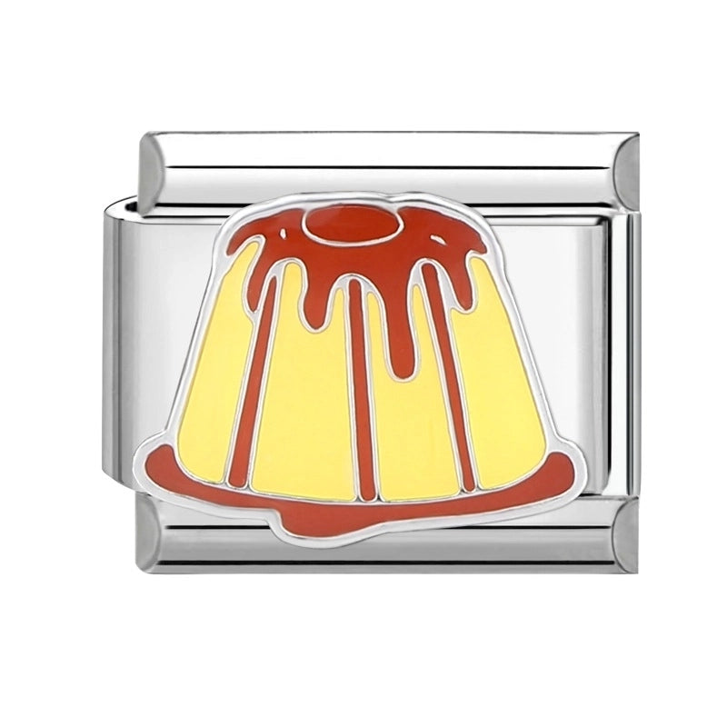 Charms Module Handmade Cartoon Pink And Blue Creative Retro Italian Stitching Wristband Bracelet Accessories