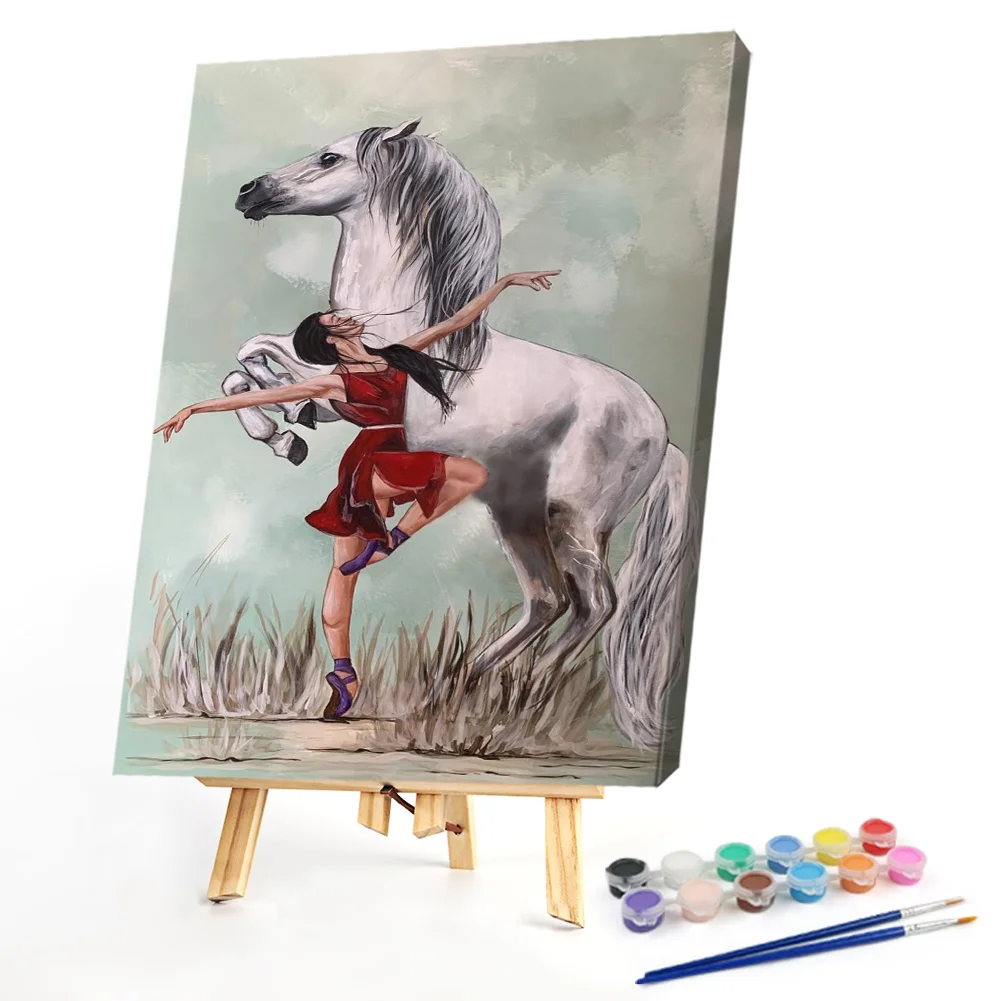 Girl Horse - Paint By Numbers(40*50CM)