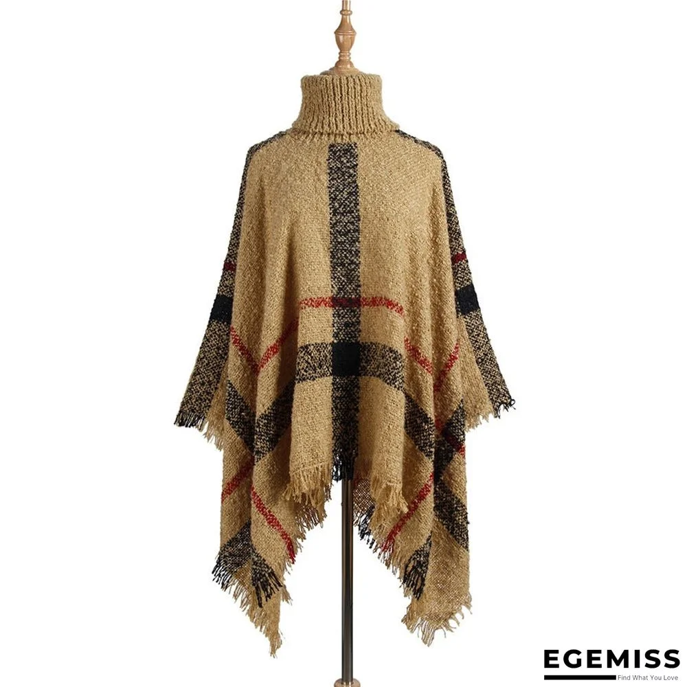 High Neck Tassel Shawl Cloak Sweater Coat | EGEMISS