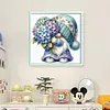 Hydrangea Gnome-11CT Stamped Cross Stitch 45*45cm/17.72*17.72in
