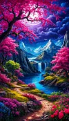 Luxury AB Velvet Diamond Painting Kit - Landscape