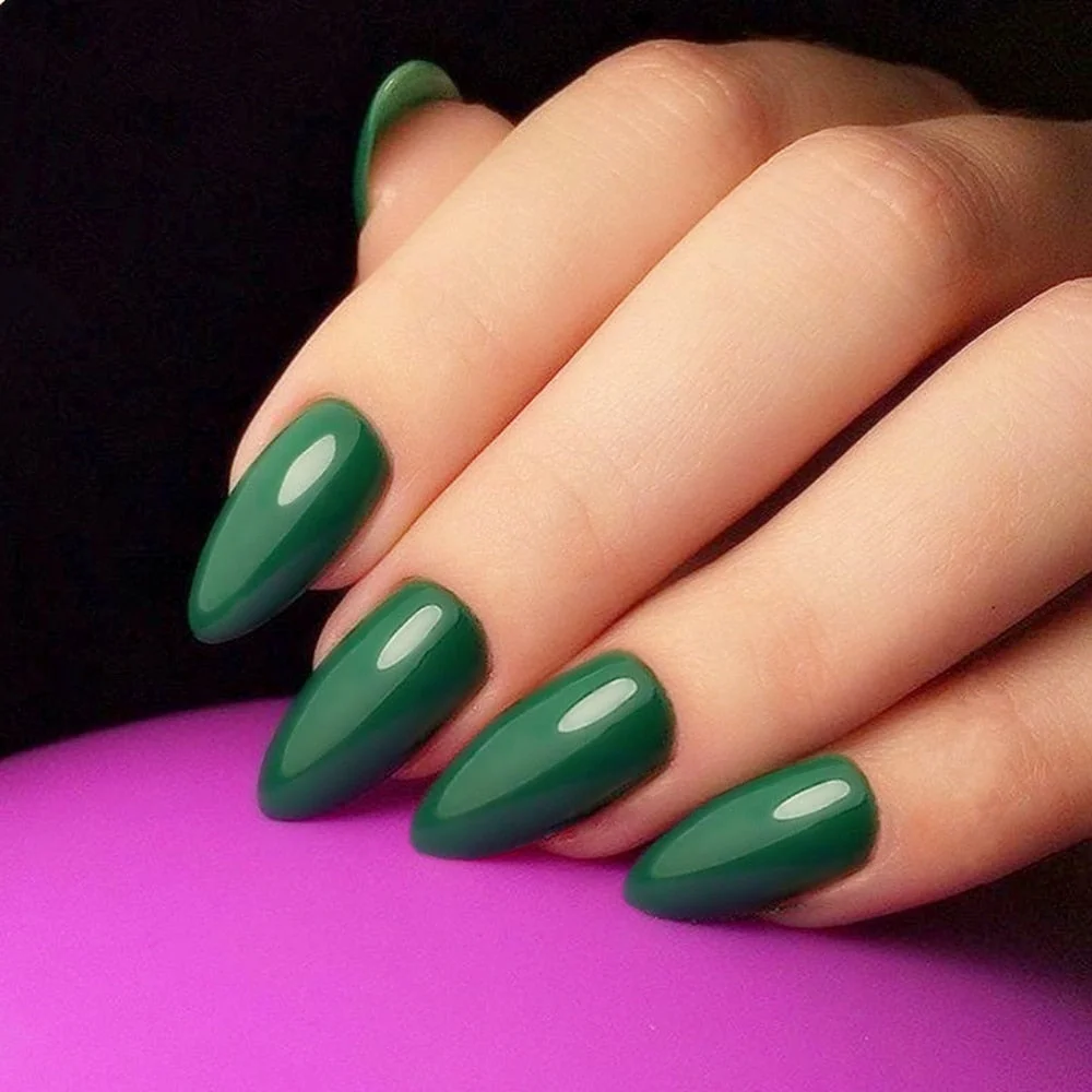 24Pcs Shiny Short Stiletto Fake Nails Artificial Red False Nails For Design DIY Full Cover Finger Tip Manicure Tools-Nail Inspo