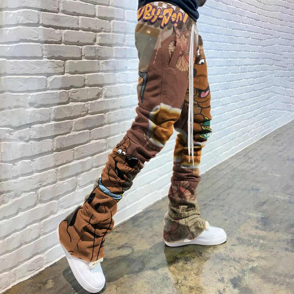 Fashion Doo Print Flared Trousers