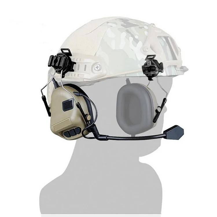 Pickup Noise Reduction Version Fifth Generation Chip Tactical Headset with ARC Rail Adapter Hearing Protection with Gel Ear Pads 