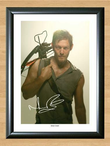 Daryl Dixon The Walking Dead Signed Autographed Photo Poster painting Poster Print Memorabilia A4 Size