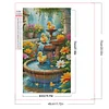 Diamond Painting-Round AB Drill Garden Fountain(75*45CM)
