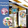 2pcs DIY Diamond Painting Bird Butterfly Wind Chimes Crystal Window Suncatcher Craft Set Birthday Gifts Home Garden Decor