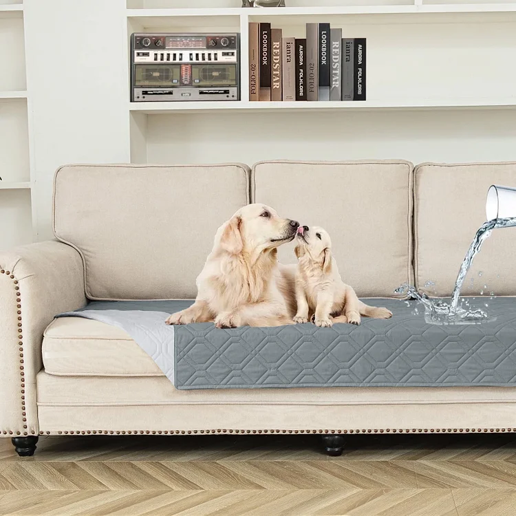 Sanmadrola Couch Cover for Sofa Bed Furniture Waterproof Reversible Dog Bed Cover Pet Blanket