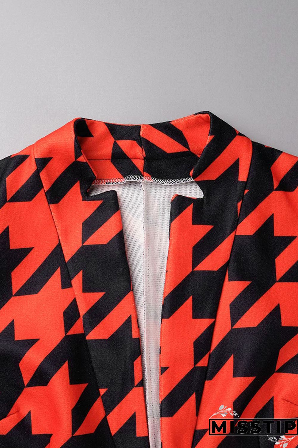 Green White Casual Print Patchwork Cardigan Turn-back Collar Outerwear