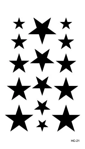 1 PC Geometric Planet Fashion Women Temporary Tattoo Sticker Water Transfer Tattoo Minimalist Small Sun Moon Design Fake Tattoo