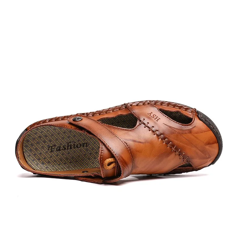 Mqq Orthopedic Shoes Men's  Orthpetic Durable Genuine Leather Sandals