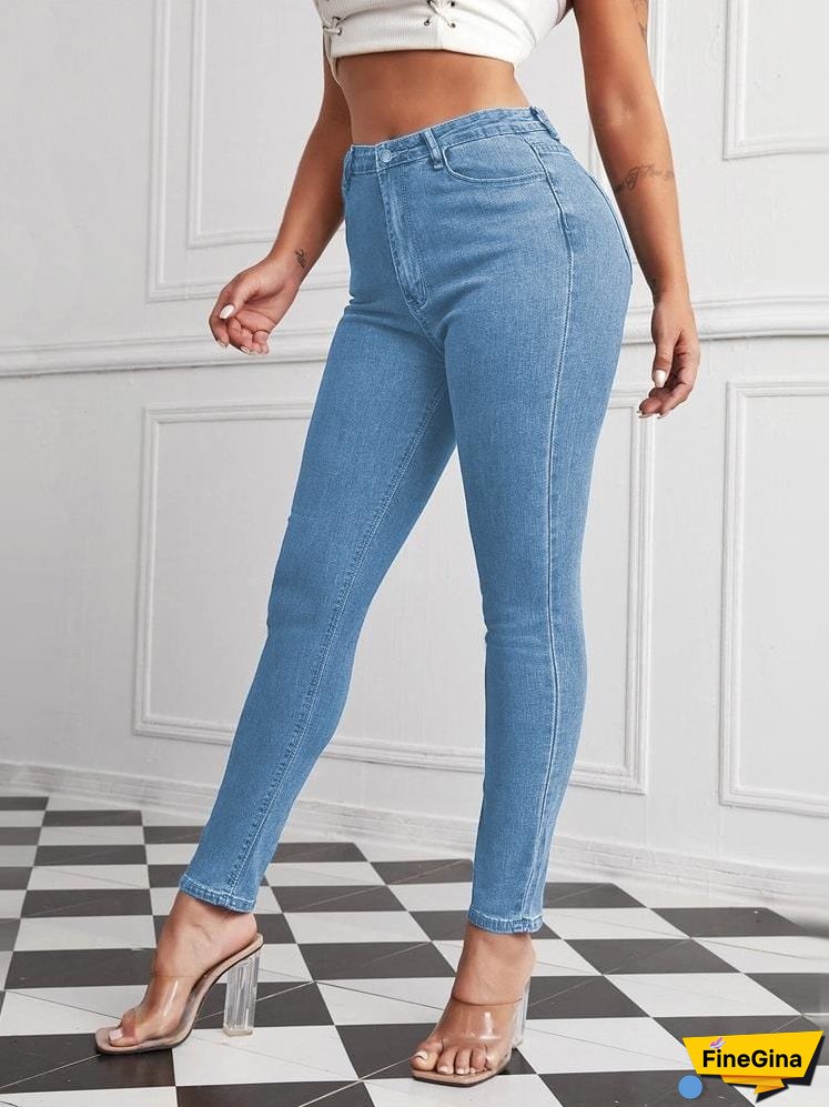 High Waist Stretch Plus Size Pencil Pants