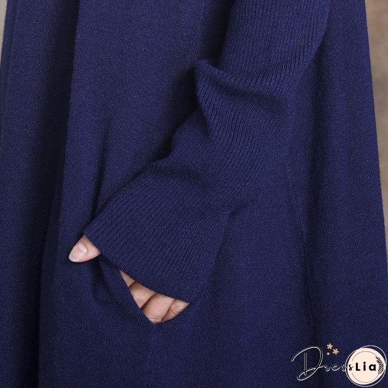 Solid Knitted High Neck Casual Dress ( Limited Stock)