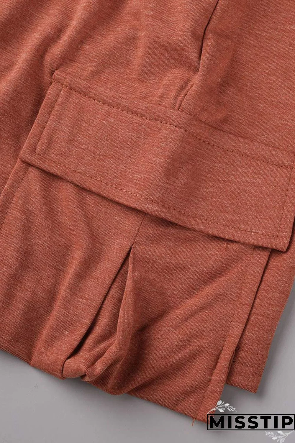 Orange Red Casual Solid Patchwork O Neck Short Sleeve Two Pieces