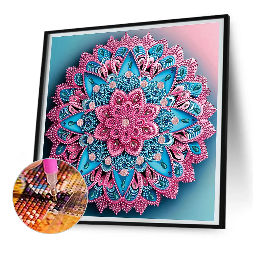 Diamond Painting - Partial Special Shaped Drill - Mandala(Canvas|30*30cm)