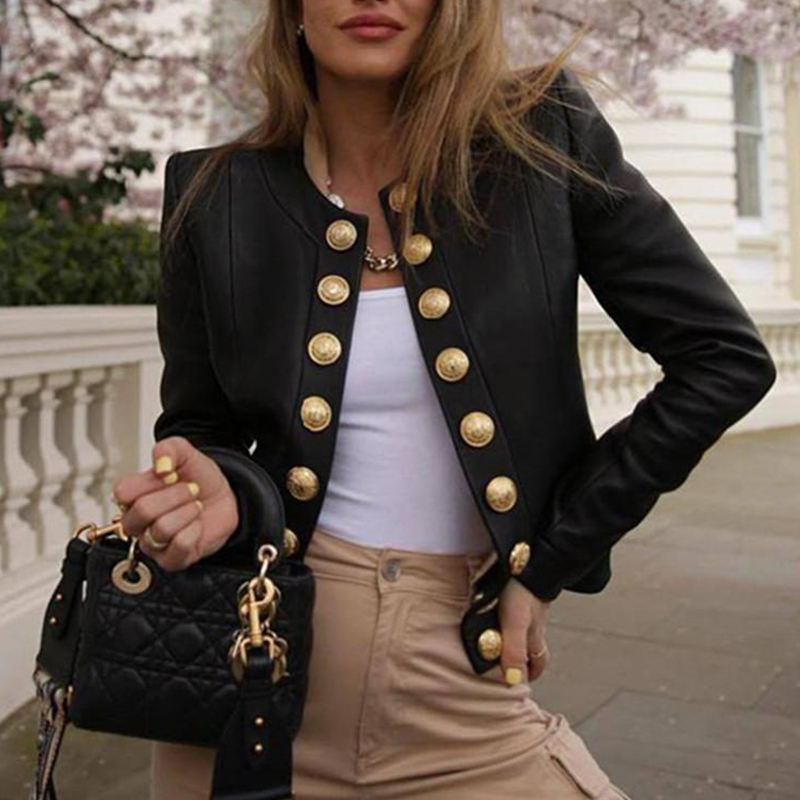 Fashion Casual Double-breasted Short Jacket wearshes