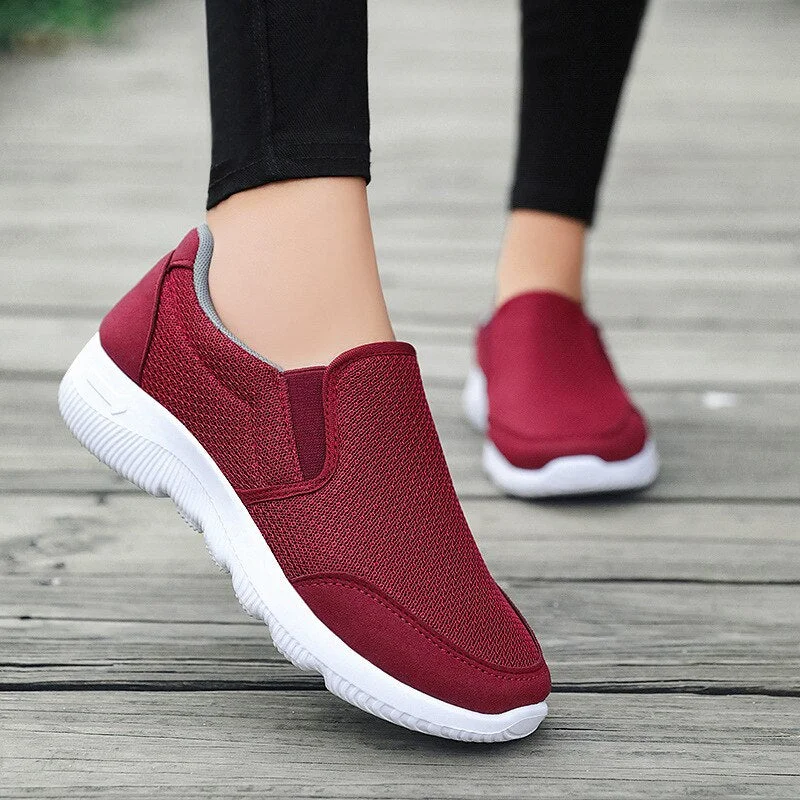 Hot Couples Old Man Cloth Shoes Soft Casual Sports Shoes for Women Fashion Low Top Mesh Breathable Walking Shoe tenis feminino