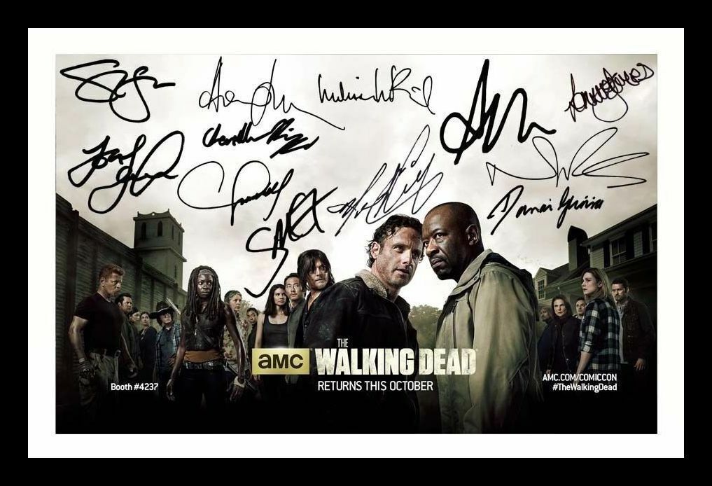 The Walking Dead Cast Autograph Signed & Framed Photo Poster painting 6