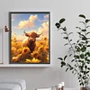 Cows In The Sunflower Field Round Diamond Diamond Painting 30*40cm