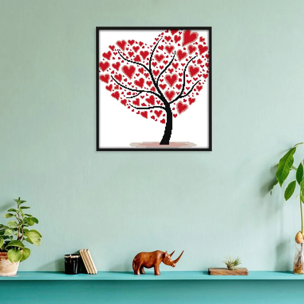 14ct Stamped Cross Stitch - Heart Tree(35*33cm)