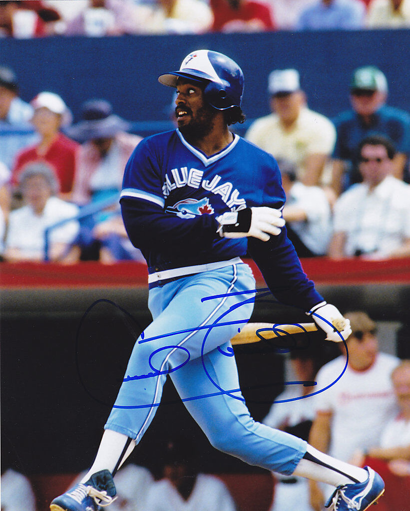 CECIL FIELDER TORONTO BLUE JAYS ACTION SIGNED 8x10