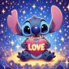 Stitch'S Love Under The Stars-11CT Stamped Cross Stitch 40*40cm/15.75*15.75in
