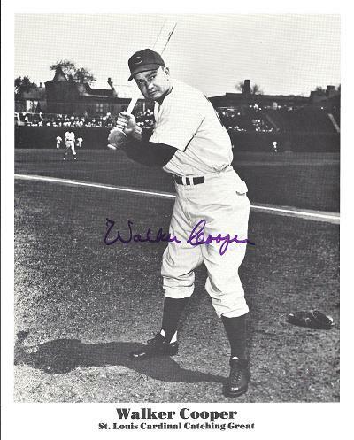 Walker Cooper Signed Autographed St. Louis Cardinals 8x10 inch Photo Poster painting - Died 1991