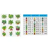12pcs Plant DIY Mini Round Diamond Painting Set Table Decor No Frame 15x18cm