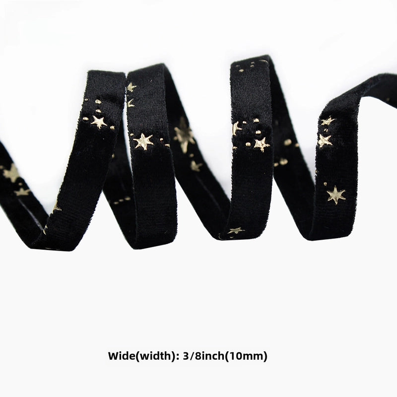 Yongjia Baotong Diy Hair Accessories Material Bronzing Velvet Double-sided Webbing Gold Diamond Velvet Cloth Accessories Ribbon