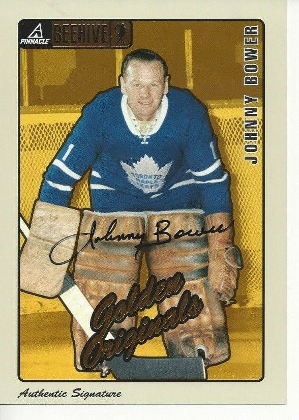 1998 Pinnacle Beehive Johnny Bower Autograph Maple LeafsC121