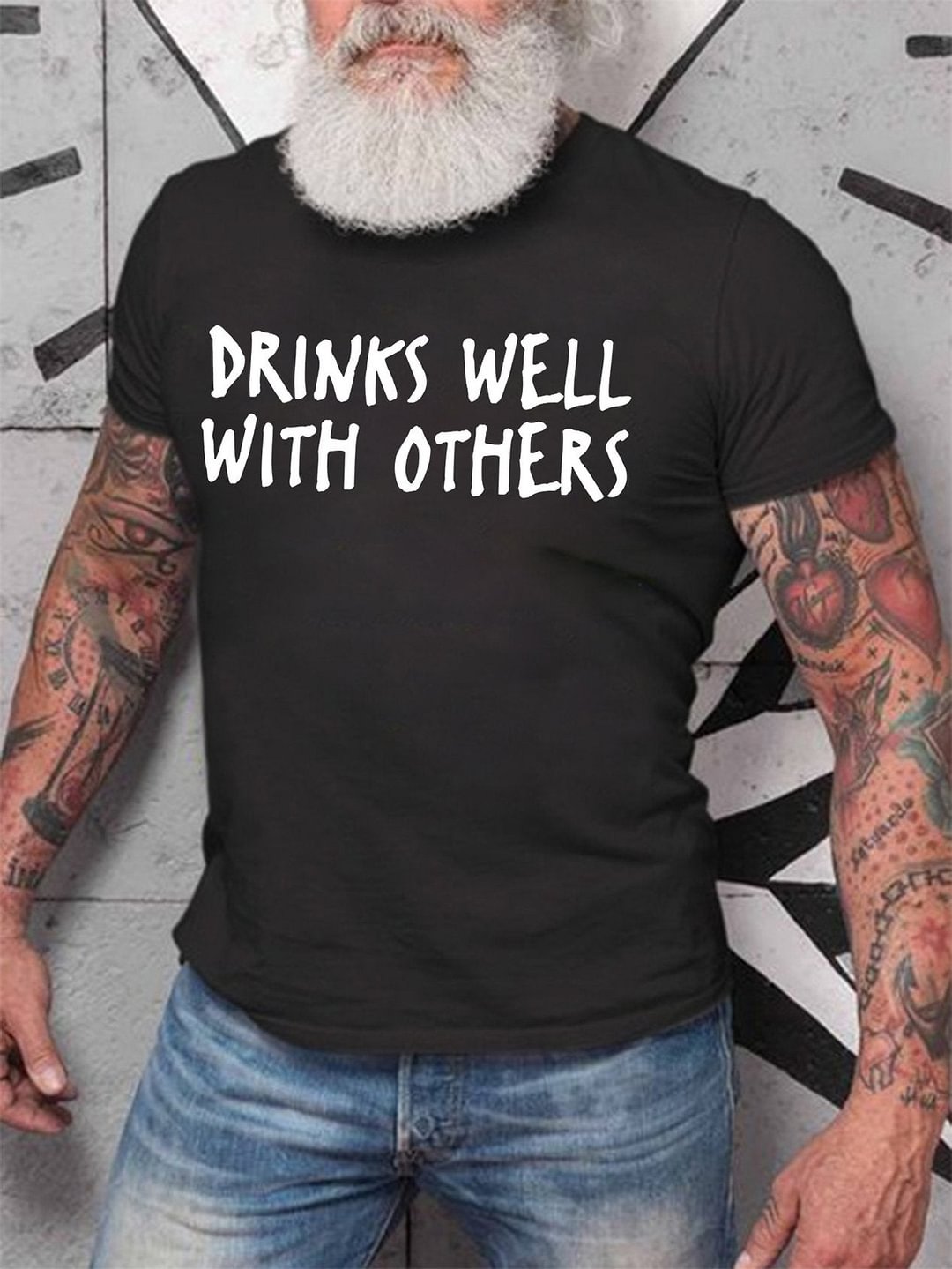 Drinks Well With Others Men's T-shirt