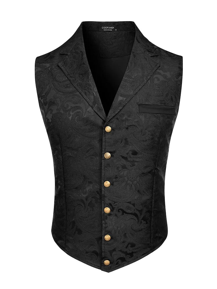 Luxury Floral Tuxedo Vest (US Only) QueenFunky
