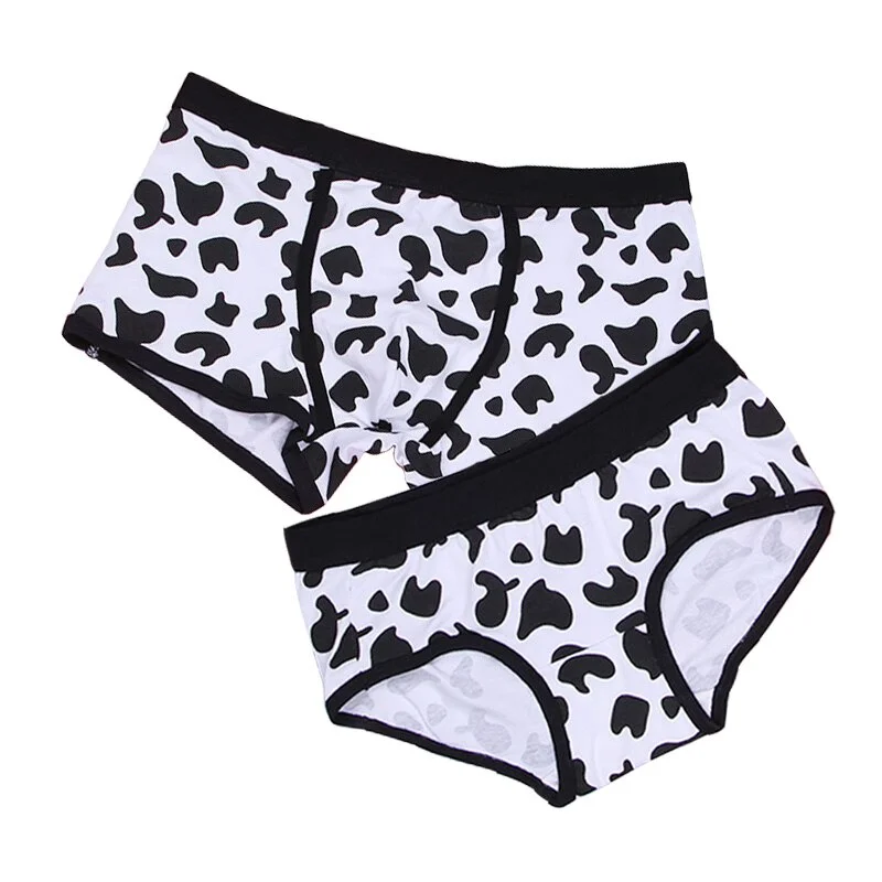 Billionm Couple UnderwearsCotton Cartoon Printing Underpants Sexy Women's Underwear girl Panties men boxers Shorts lovers panties