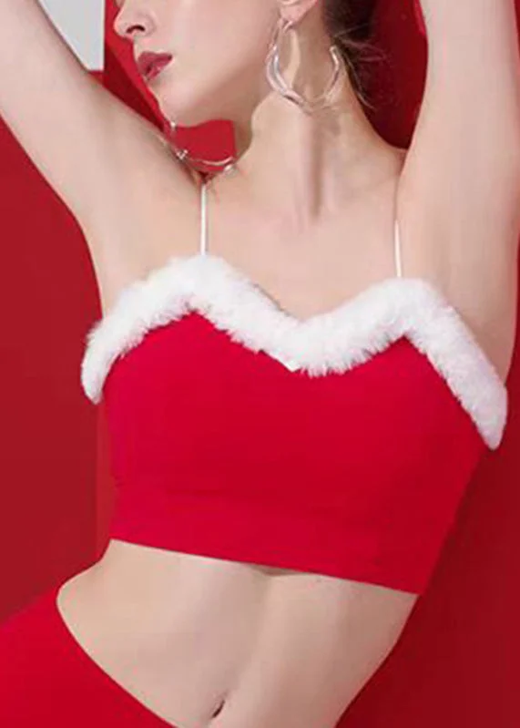 Push Up Red High Waist Sports Bra And Leggings Set Suit Running Leggings
