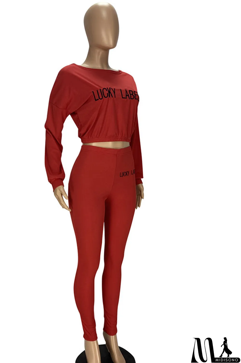 MidiSono - White Fashion Casual Pit Article Fabrics Letter Embroidered Boat Neck Two Pieces