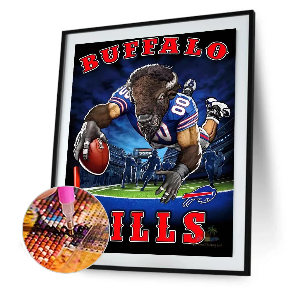 5D DIY Full Round Drill Diamond Painting NFL Abstract Home Decor Craft (sz2301)