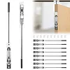 [US Local Warehouse] 10 Packs Lever Extension Flush Bolt 16.54in Latch Slide Bolt Lock Solid Stainless Steel French Door Locks for Commercial Applications Store School Office