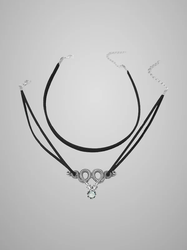 Gothic Dark Hip-pop Snake-shaped Choker with Pendant