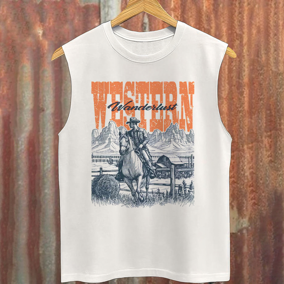 Classic Cowboy Graphic Tank Top