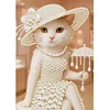 Diamond Painting-DIY Special Shaped Drill Pearl Painting Cat Lady(30x40cm)
